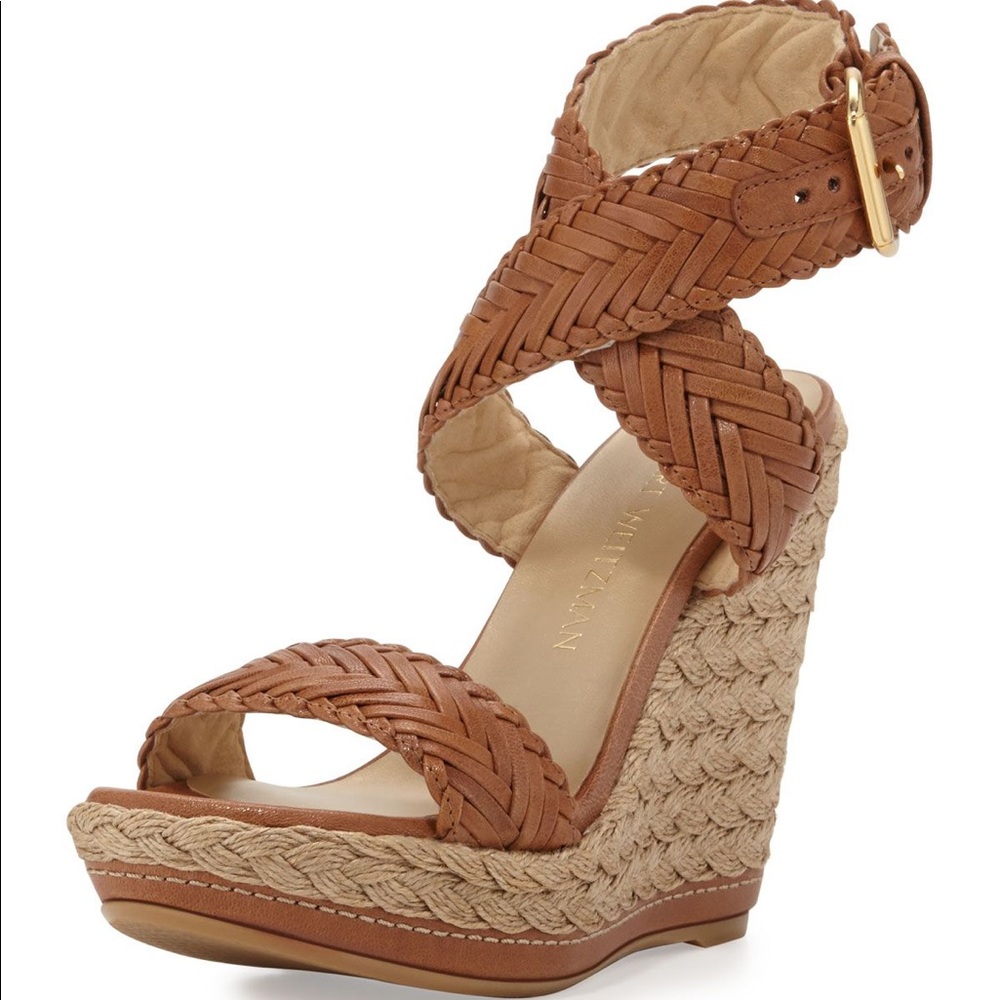 Stuart Weitzman Elixir Braided Leather Sandals